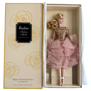 Blush & Gold Cocktail Dress Barbie Silkstone Limited Edition Gold Label NRFB New